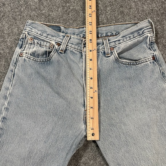 Vintage Levis 501 Jeans 30x30 Distressed Light Wash Button Fly USA 90s Men's - Picture 8 of 15